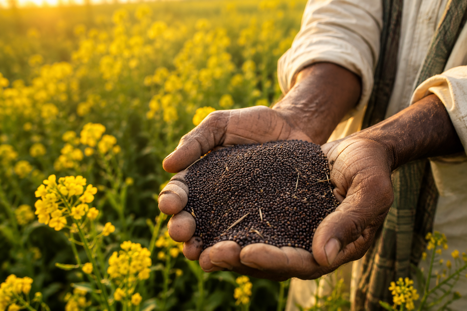 Locally sourced mustard seeds